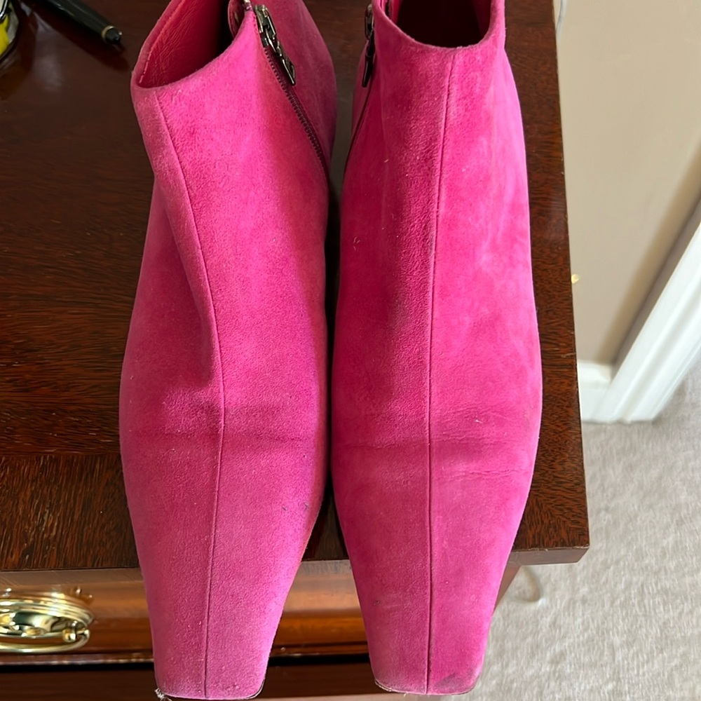 Prada short boots. Size 37. Hot pink.  Very clean